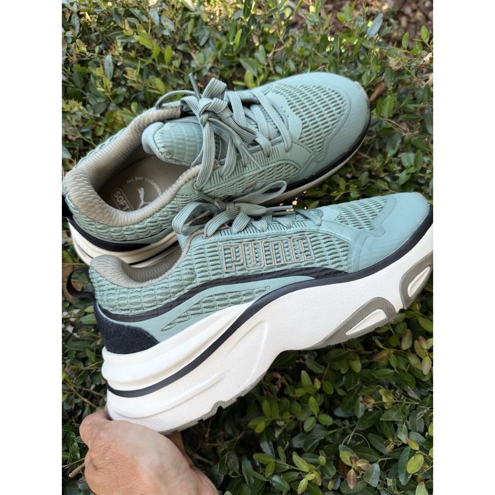 Puma Womens Softride Divine Green Running Shoes Comfort Sneakers 310163-11 Sz 8